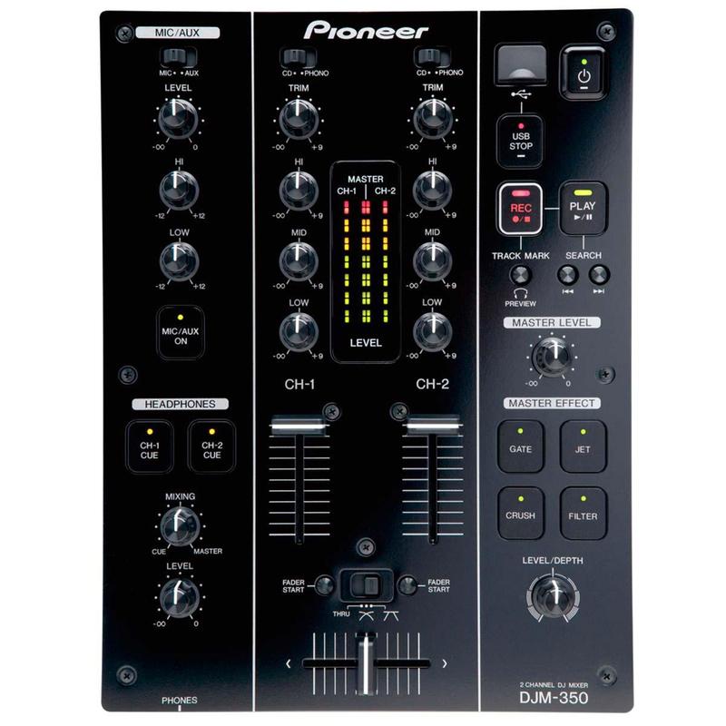 DJ機材 Pioneer DJM-350 DJM350 - Mixer DJ 2 Canais c/ USB DJM 350 Preto - Pioneer